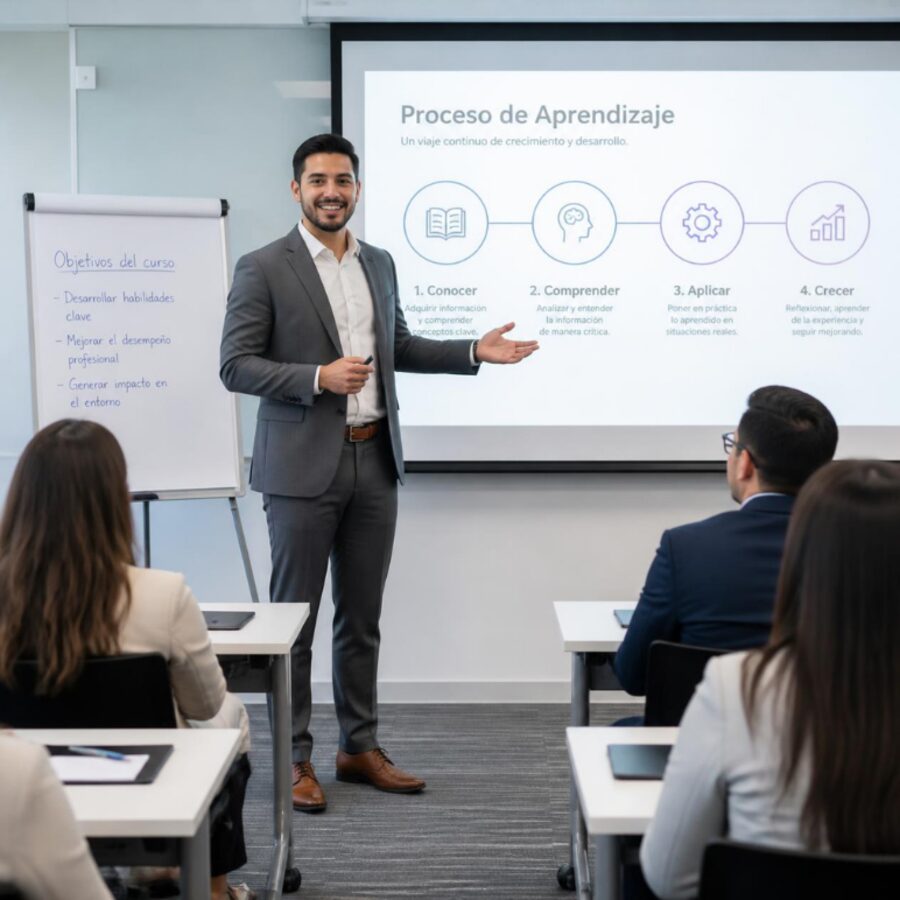 Capacitación empresarial en aula